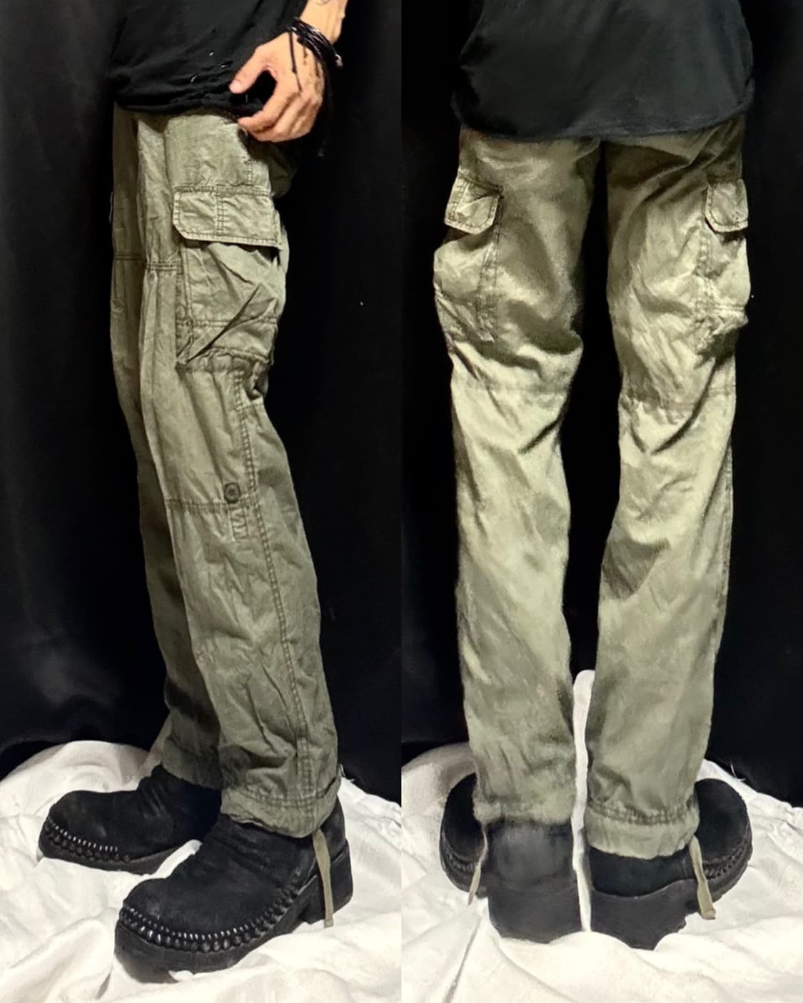 “Unknown” Y2K Khaki Cargo Pants 상품이미지1
