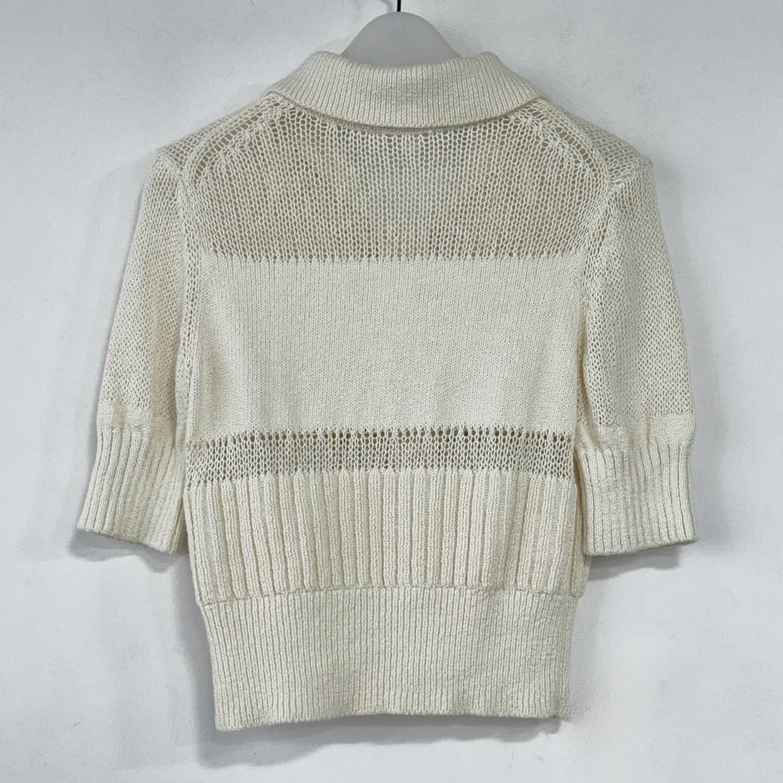 코스 COS 코튼 메쉬 패널 니트 탑 상품이미지6