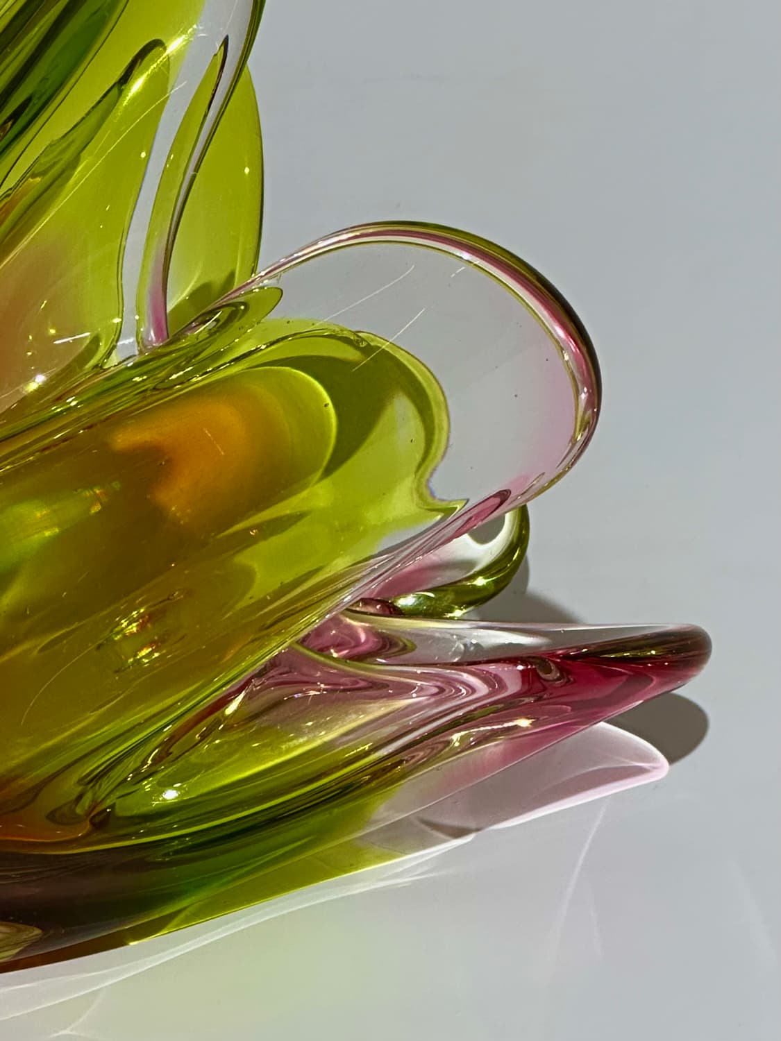 일본 빈티지 이와츠 아트글라스 멀티 컬러 화병 상품이미지8