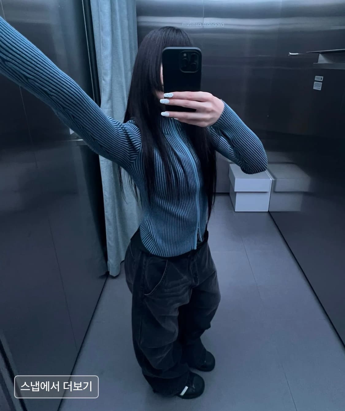 무탠다드 우먼 슬림 니트 집업 상품이미지6