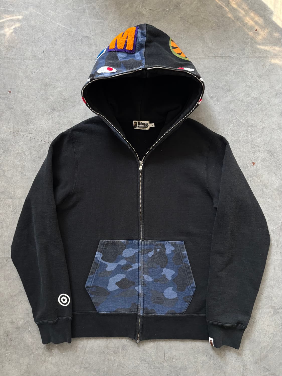 Bape 베이프 청계 카모 샤크 풀집 후디 상품이미지1