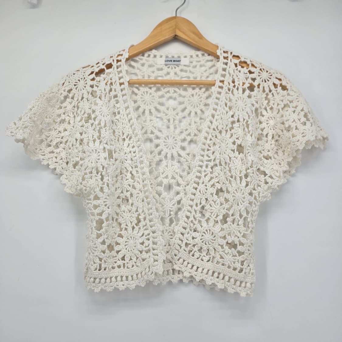 LOVE BOAT 아이보리 크로셰 가디건 상품이미지1