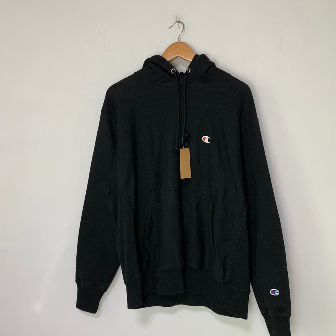 챔피온 베이직 기모 후드티 블랙 L 남녀공용 빈티지 상품이미지1