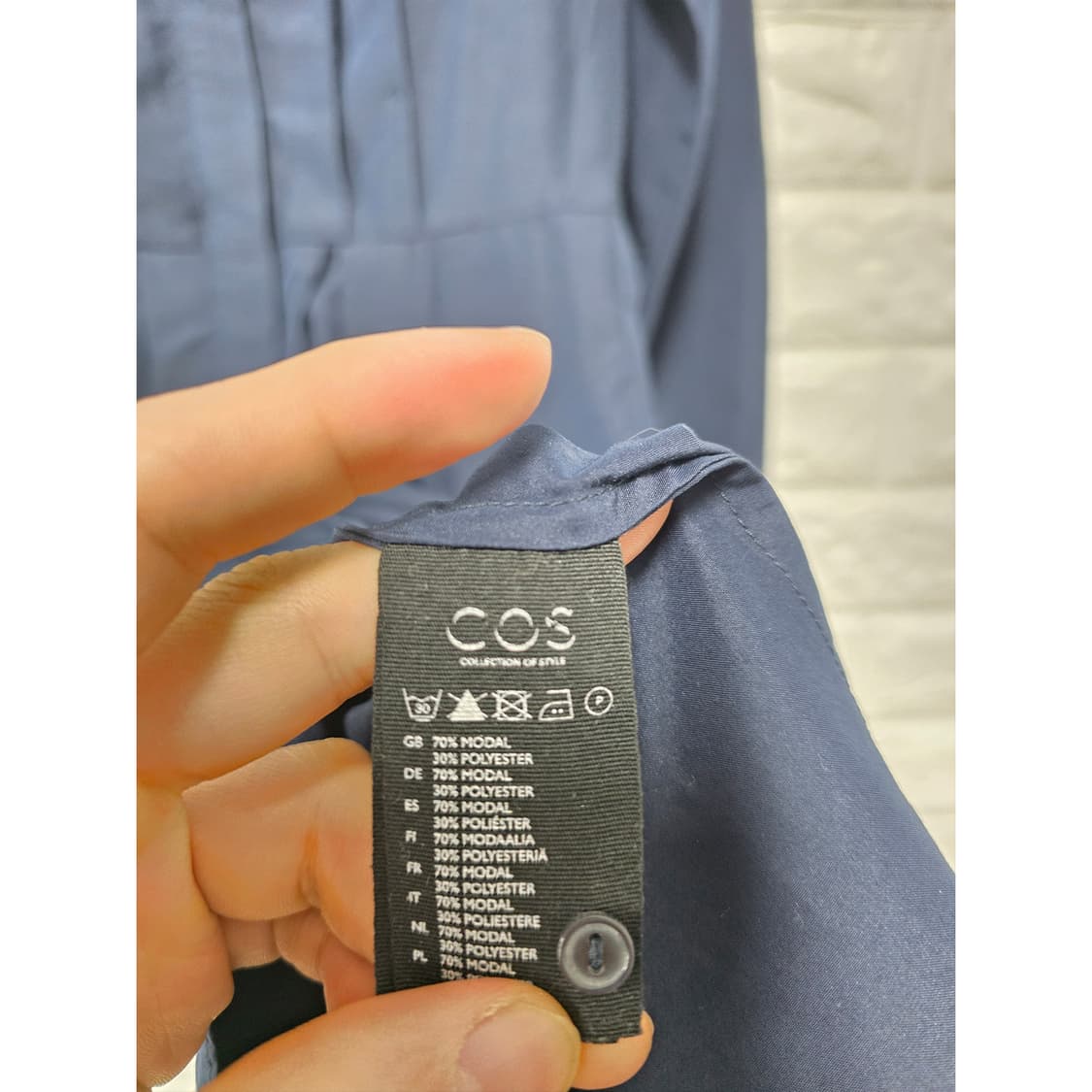 택포) 코스 COS 네이비 셔츠 원피스 S 상품이미지3