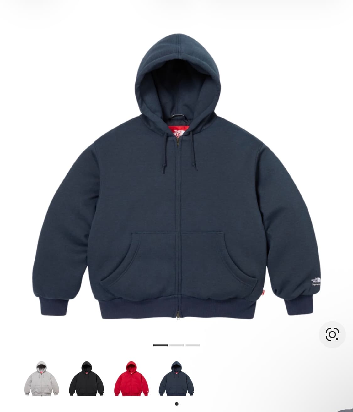 (2xl)  슈프림x노스페이스 다운 집업 후드 자켓 상품이미지2