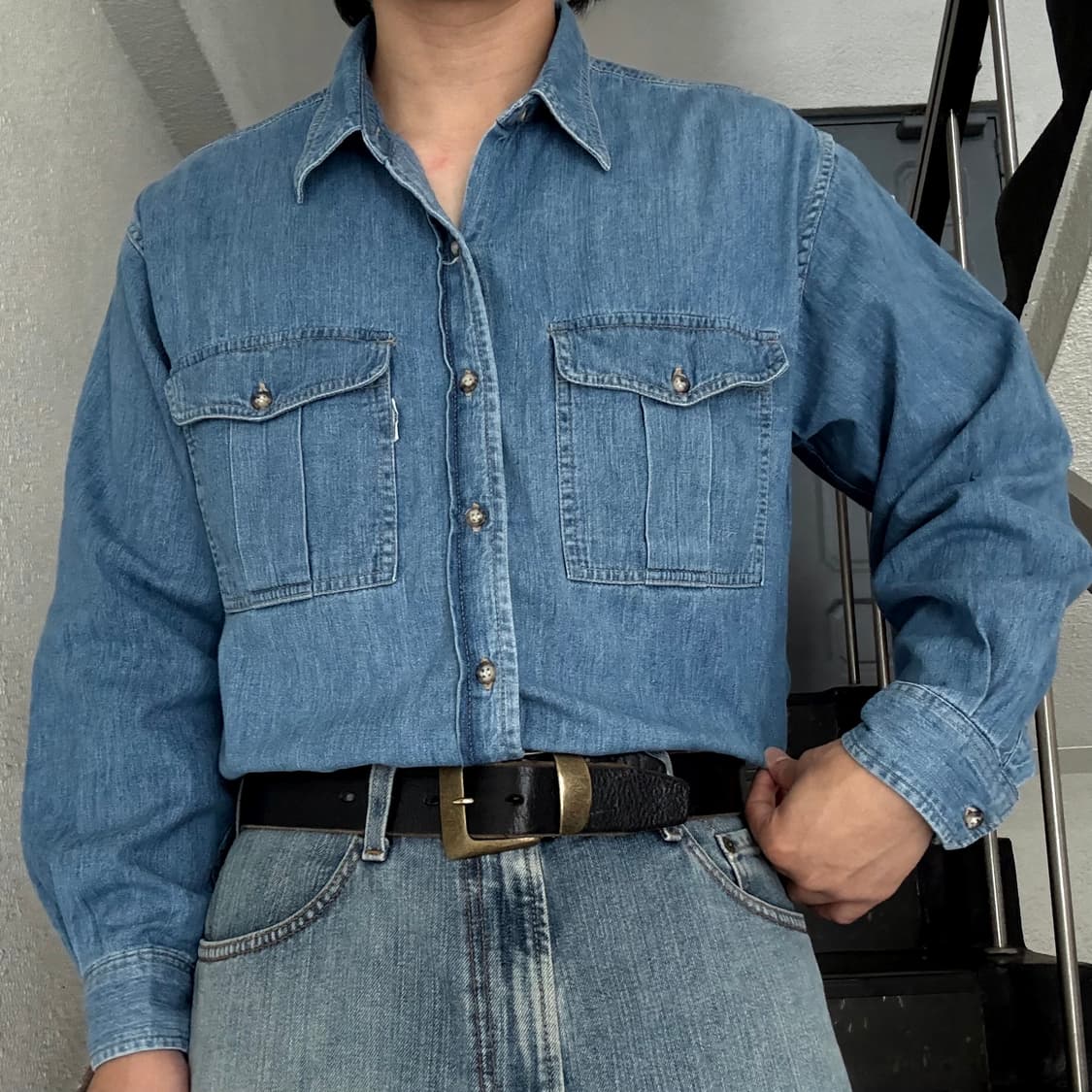 Edwin Japan Denim Work Shirt 상품이미지2