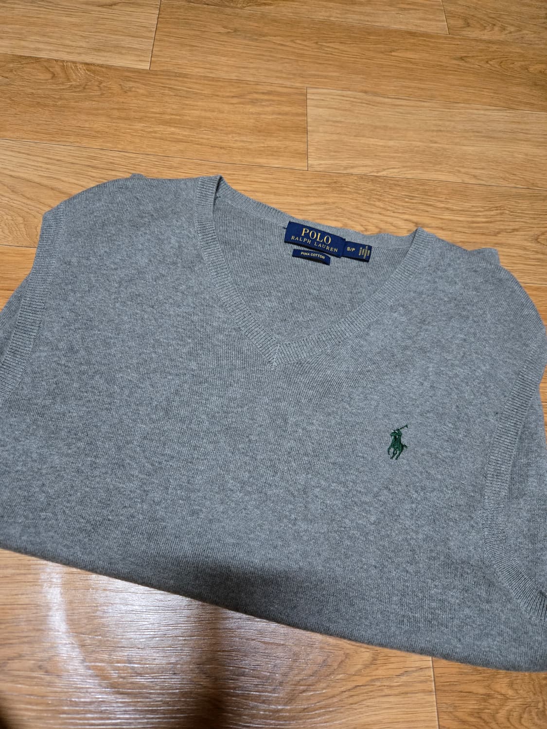 폴로 랄프로렌 피마코튼 그레이 니트 베스트 상품이미지4