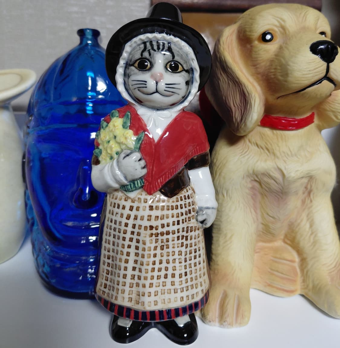 Vintage) 퀘일세라믹 사의 도자기 고양이 피겨린 상품이미지10