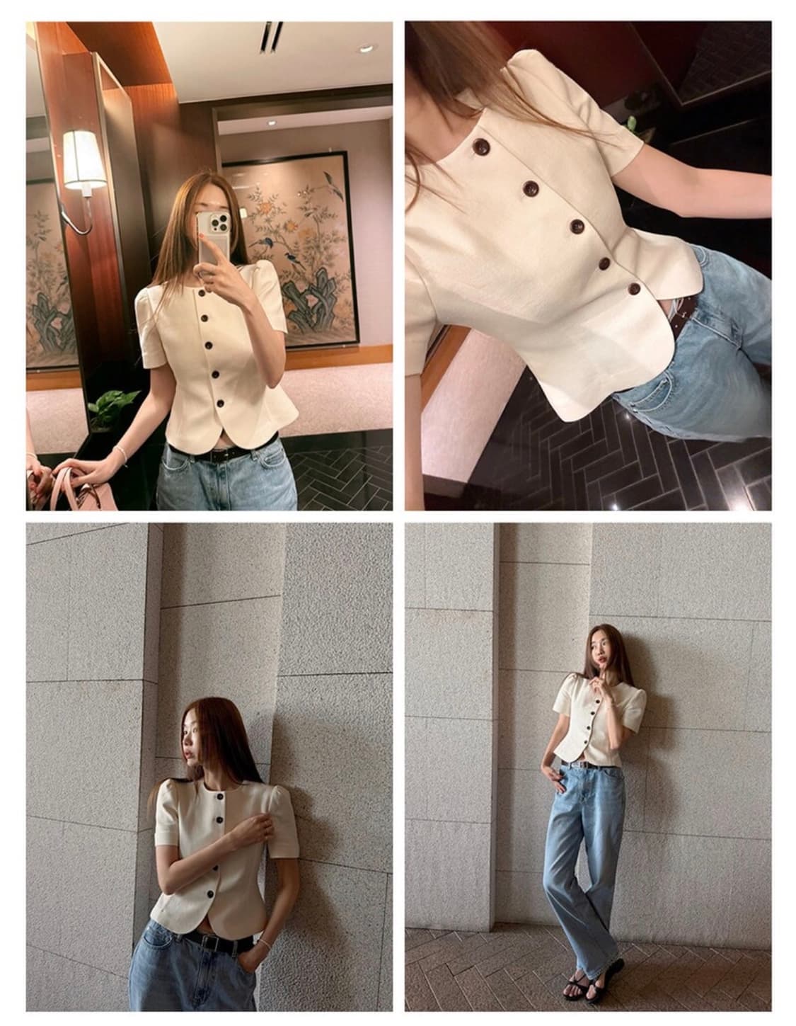 피버 Puff Sleeve Short Jacket_ivory 상품이미지4