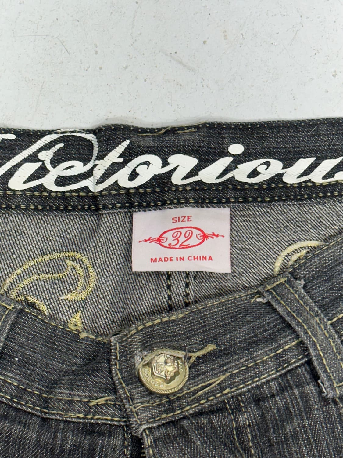 빈티지 흑청 올드스쿨 대대장 힙합 데님 팬츠 32 상품이미지7