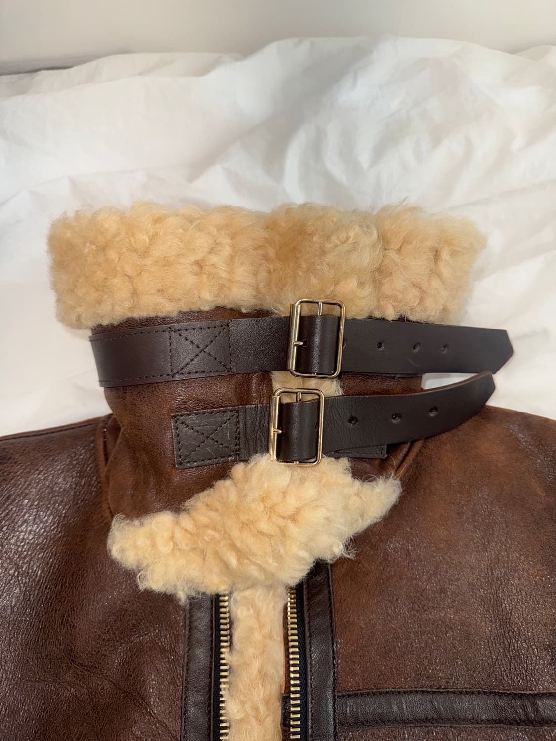 산드로 양가죽 무스탕 상품이미지4