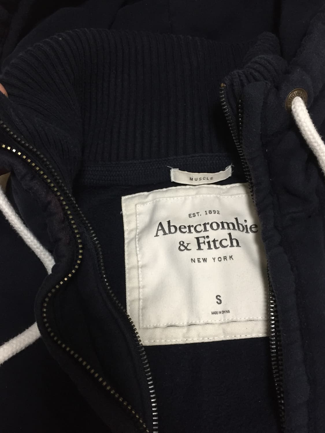 아베크롬비 네이비 더블지퍼 후드집업 상품이미지4