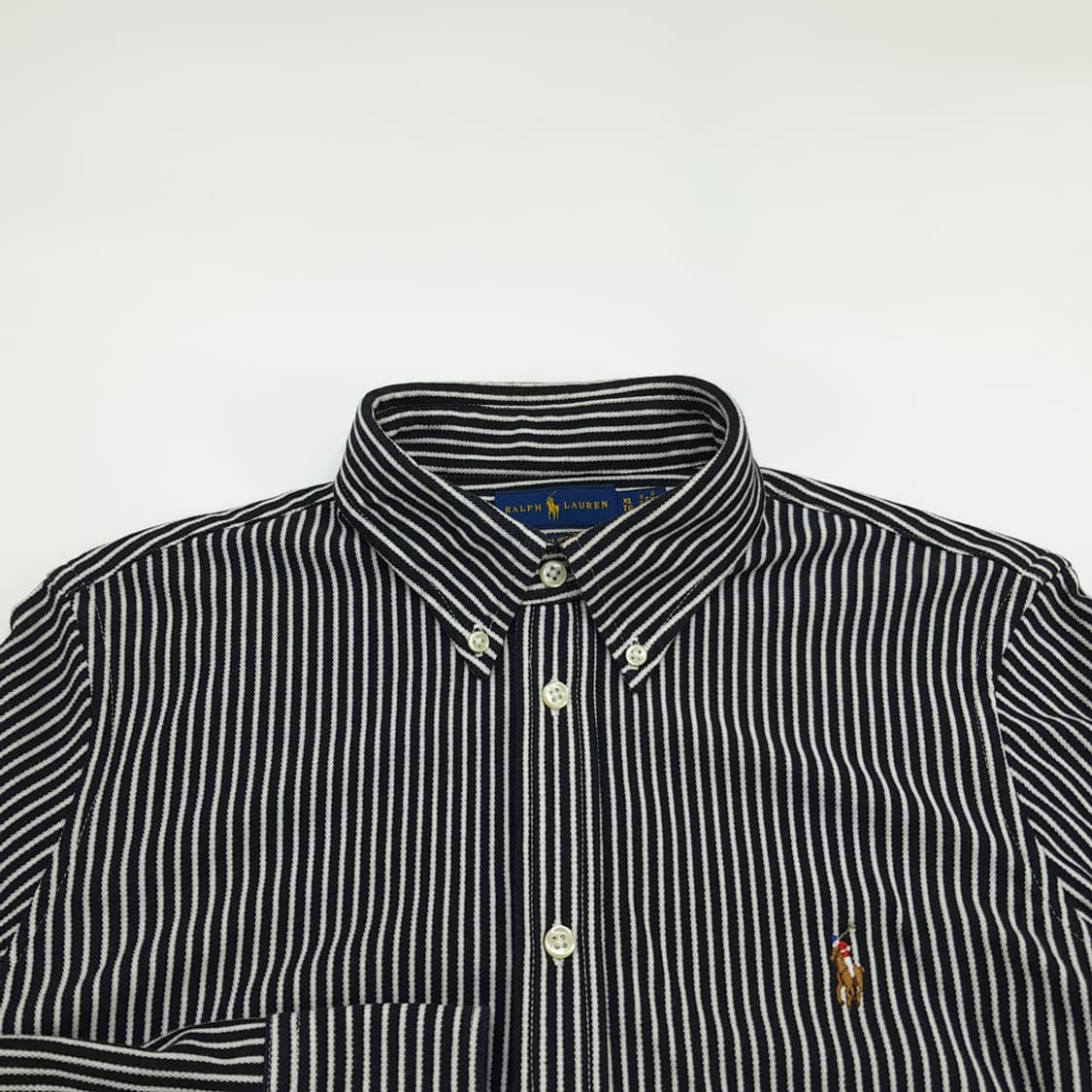 CN371W XL 폴로 랄프로렌 모던 스트라이프 니트 옥스포드 긴팔 셔츠 상품이미지3