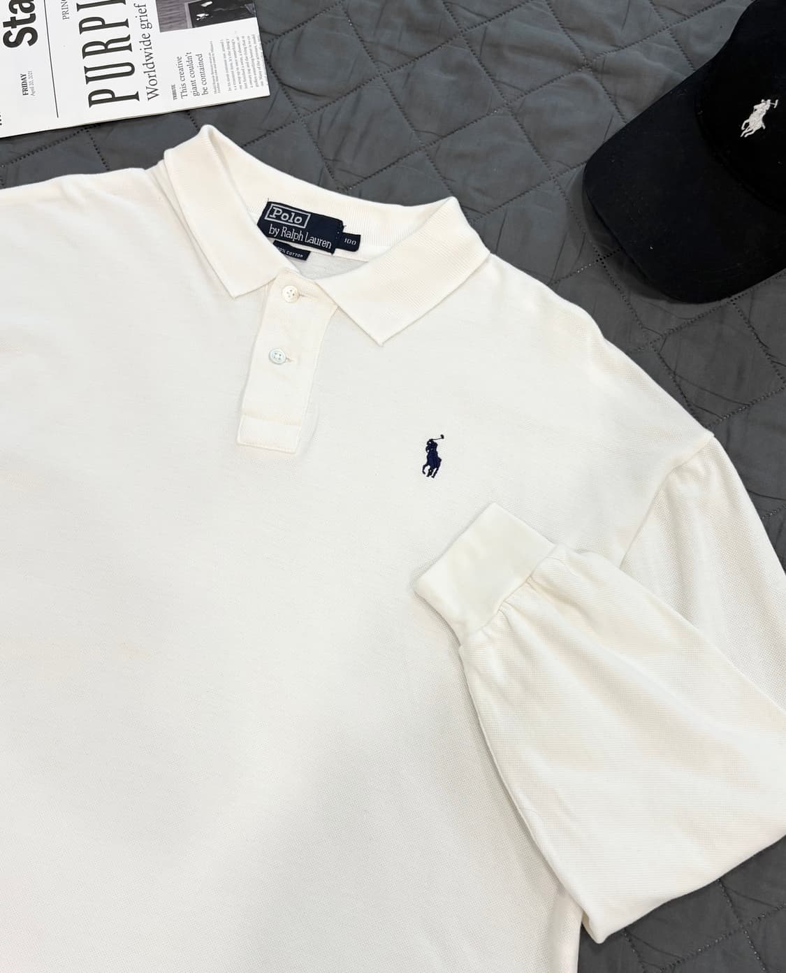 Polo 폴로랄프로렌 90“s 오버핏 화이트 카라티 상품이미지2
