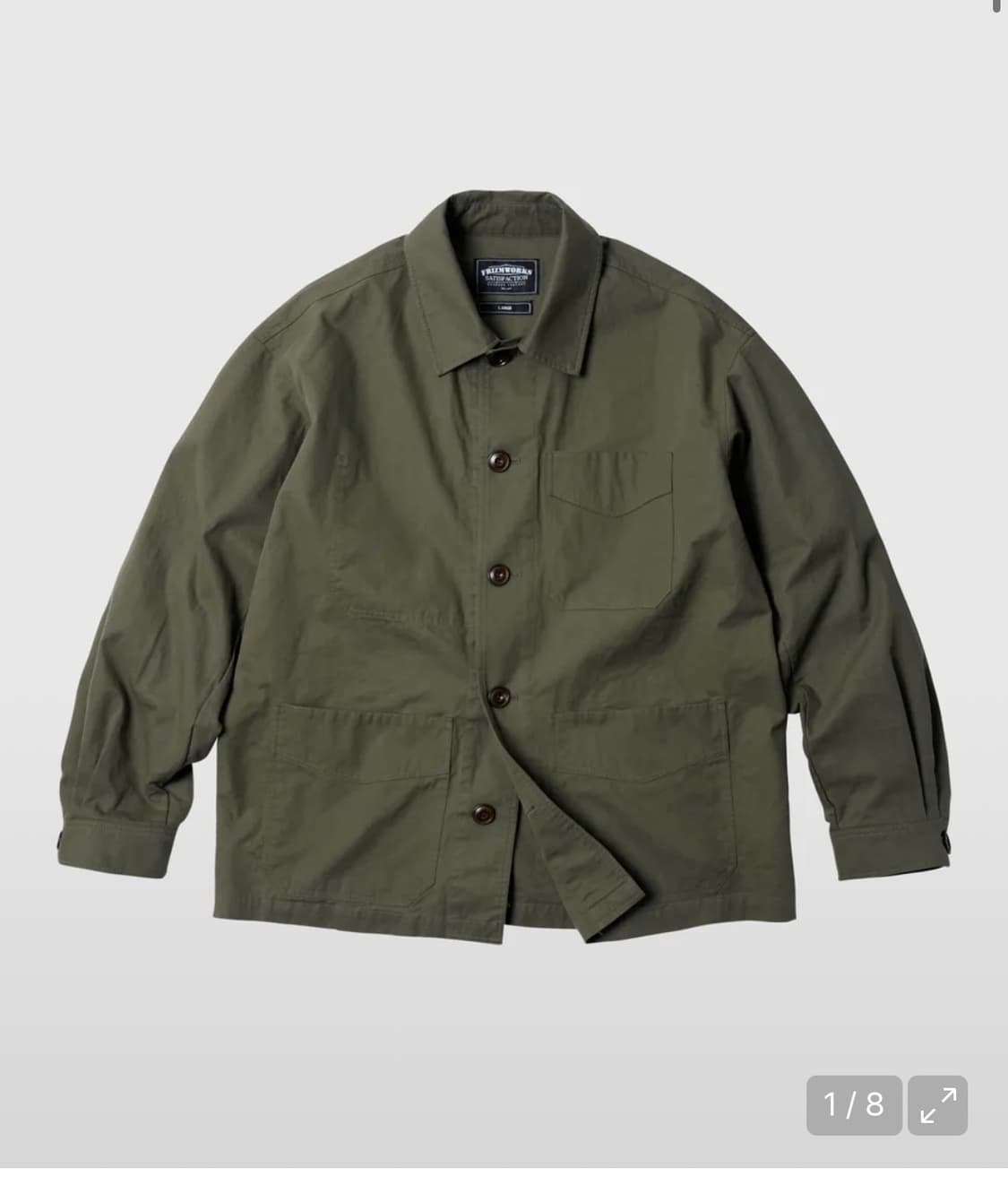 프리즘 웍스 french work jacket 002 OLIVE L 상품이미지1