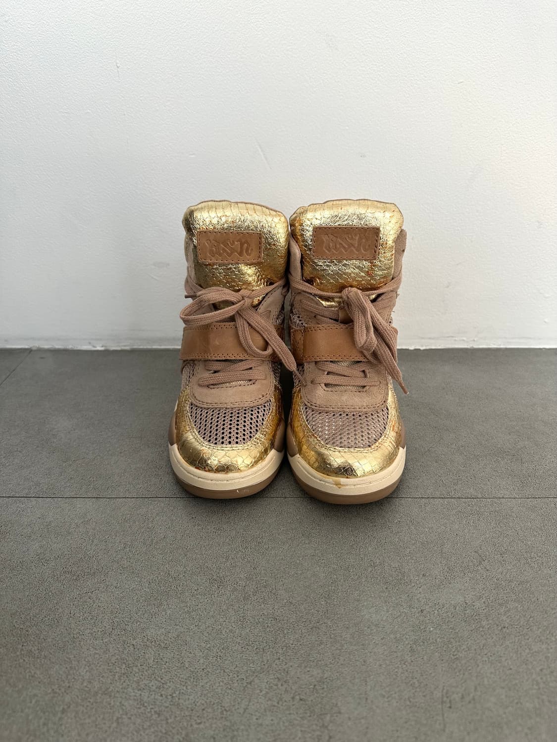 Ash Funky 골드 레더 웨지 하이탑 상품이미지2