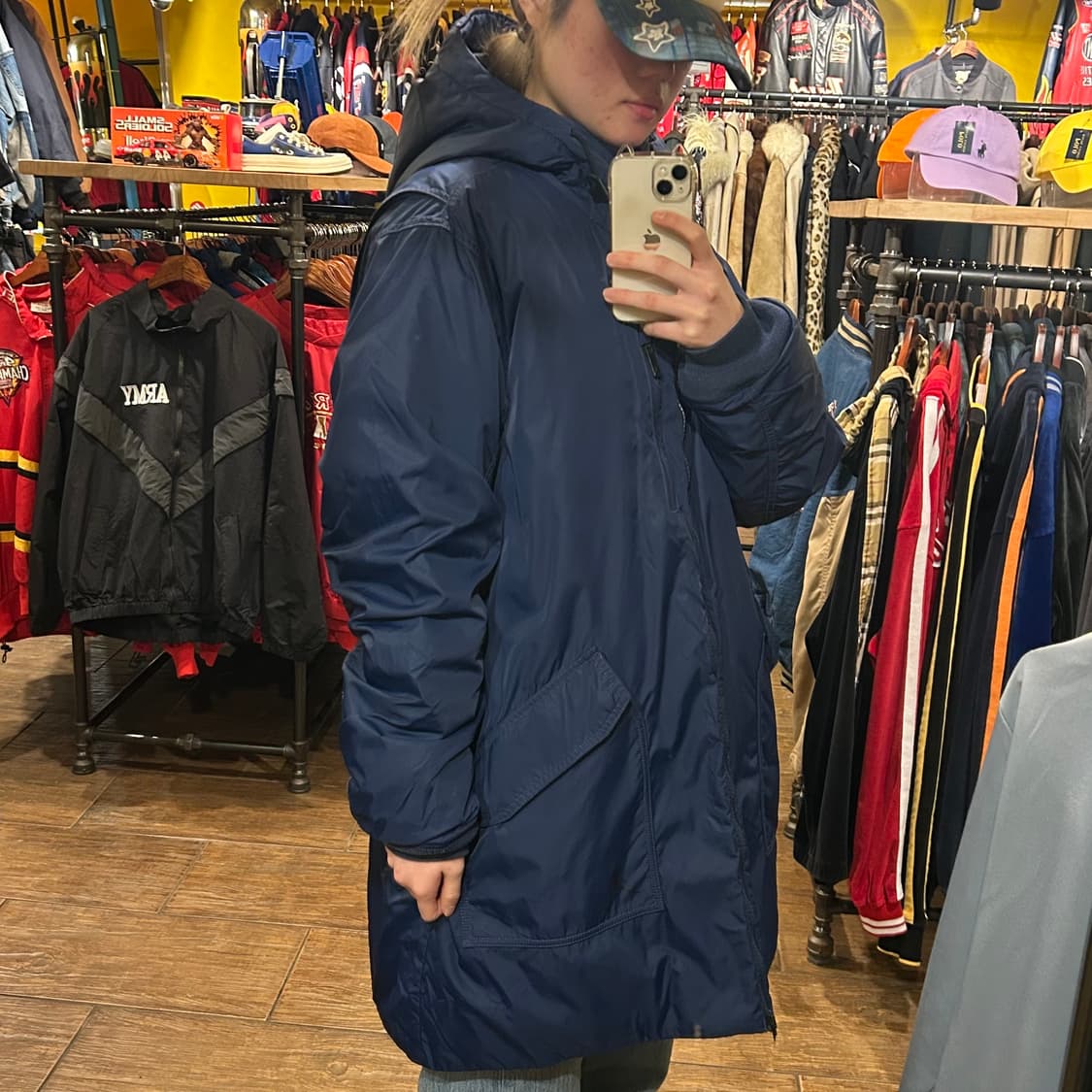 [HI]  나이키 조던 롱패딩 네이비 상품이미지3