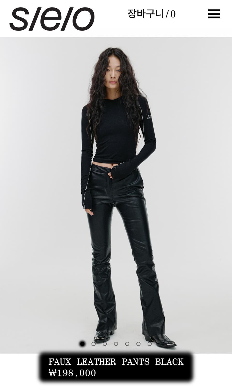 seo 에스이오 레더바지 왁스 코팅진 FAUX LEATHER PANTS  상품이미지1