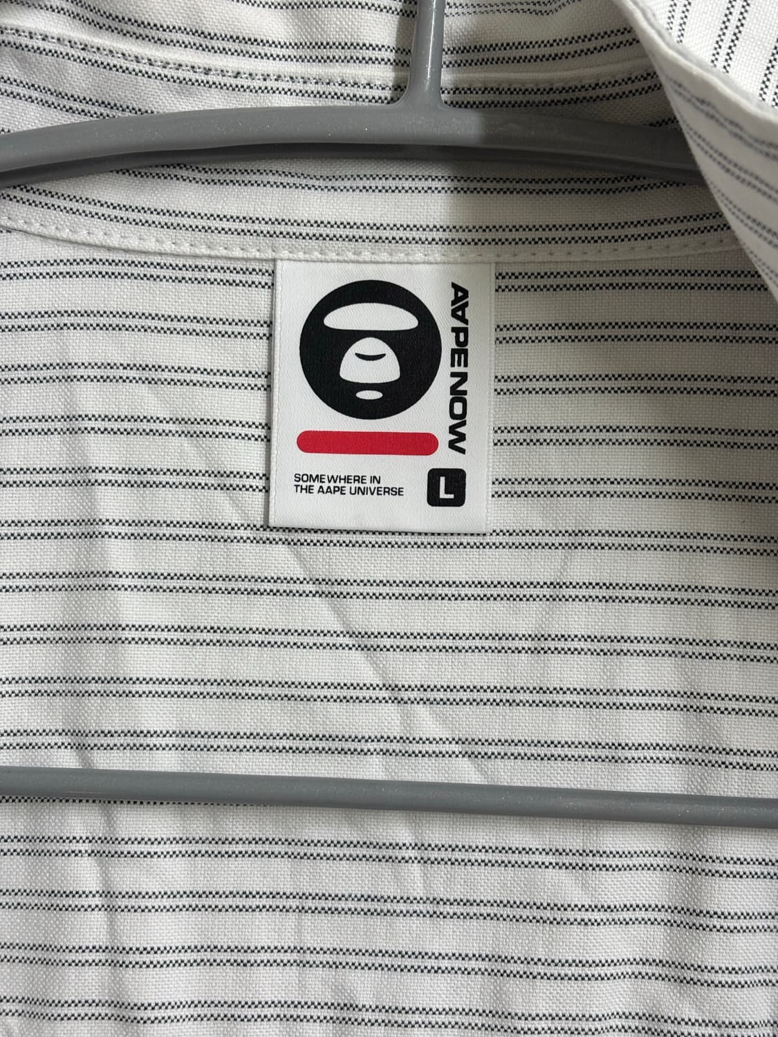 (L) Aape 스트라이프 코튼 옥스포드 셔츠 상품이미지7