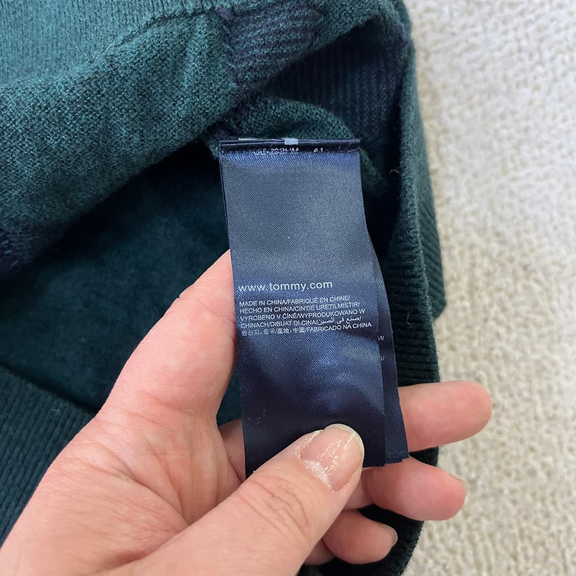 M 타미힐피거 체크 니트 가디건 0323M 상품이미지3