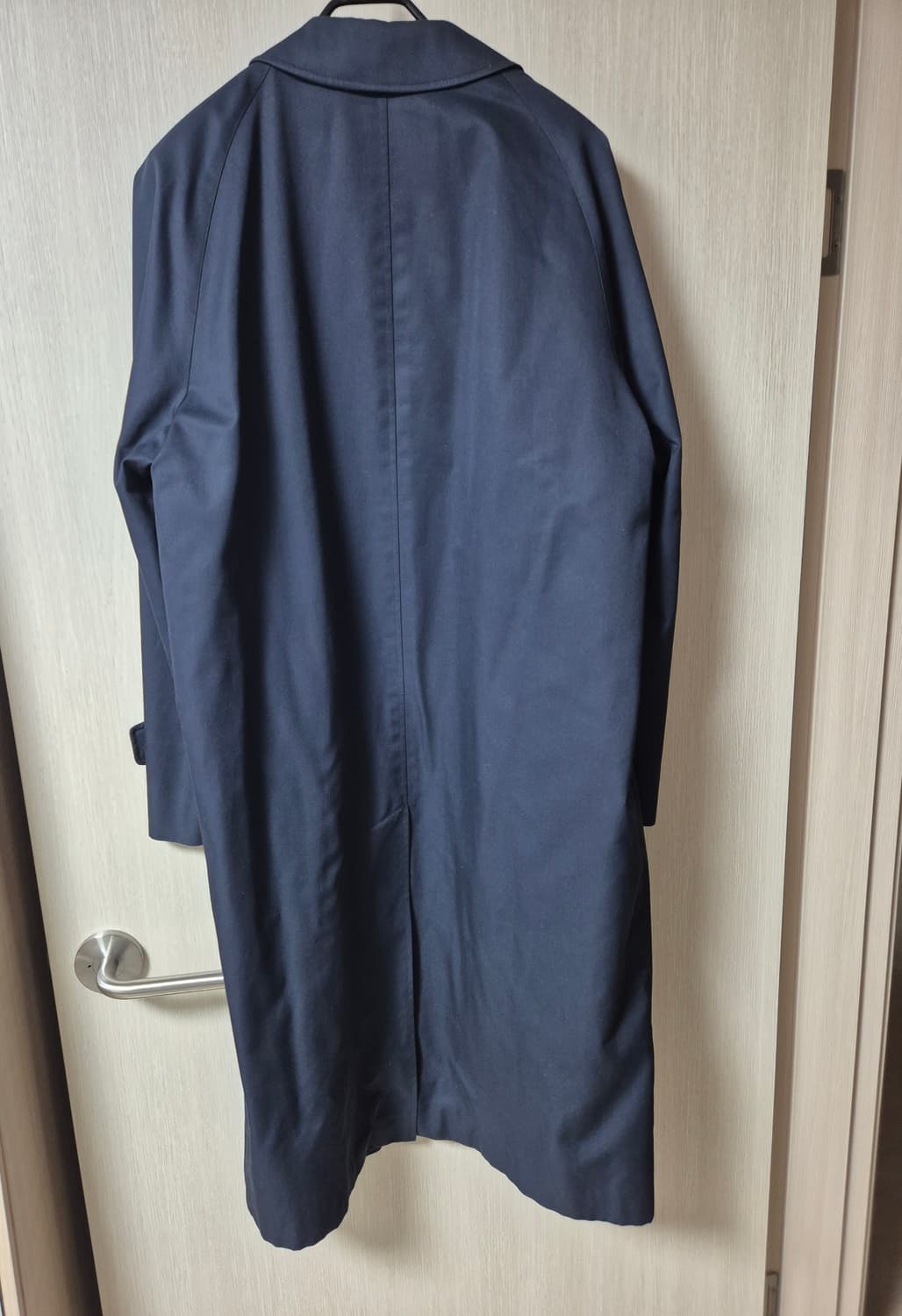 아쿠아스큐텀 네이비 트렌치 코트 레글런코트  싱글코트 M 상품이미지2