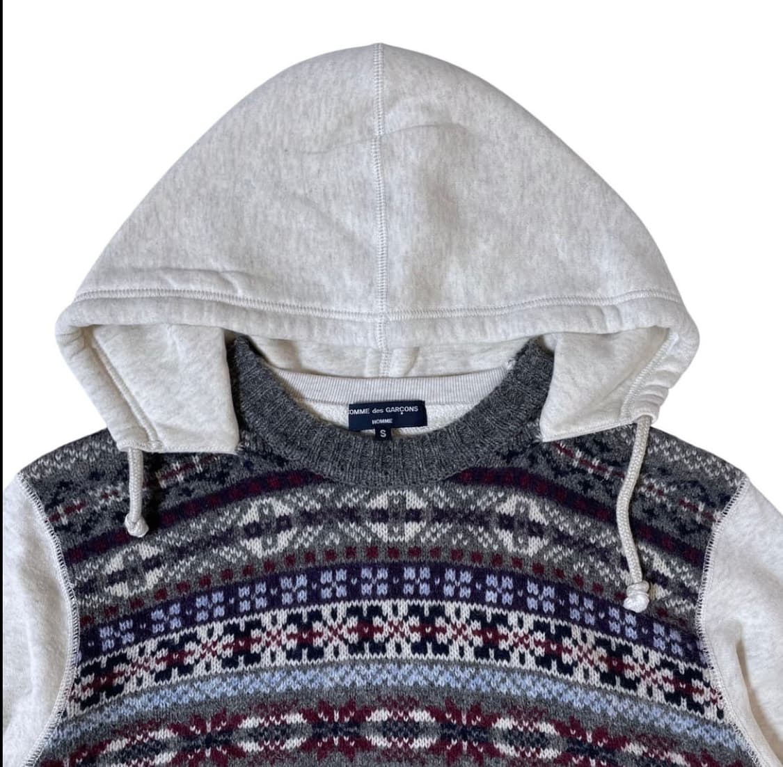 꼼데가르송 옴므 플러스 노르딕 패턴 후드티 상품이미지3