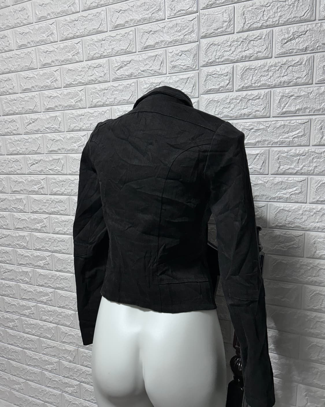 Sabine 비대칭 하이넥 데님 자켓 상품이미지4