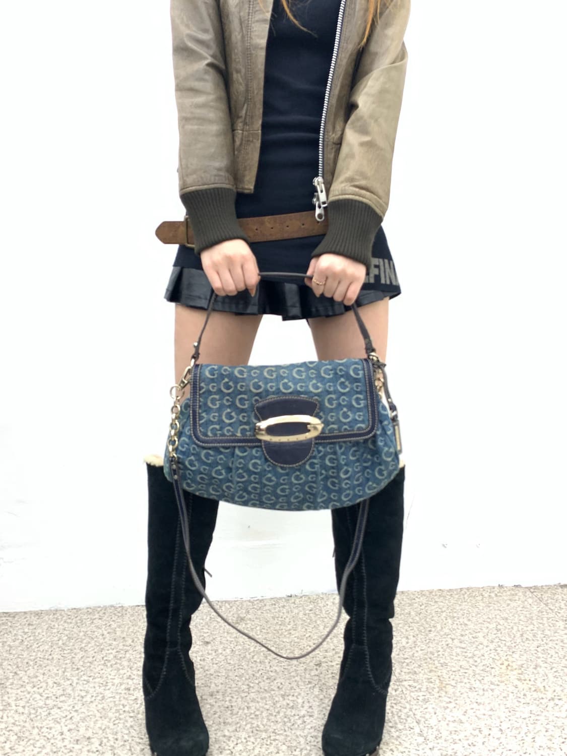 Guess 00s Pinterest mood denim shoulder  상품이미지7