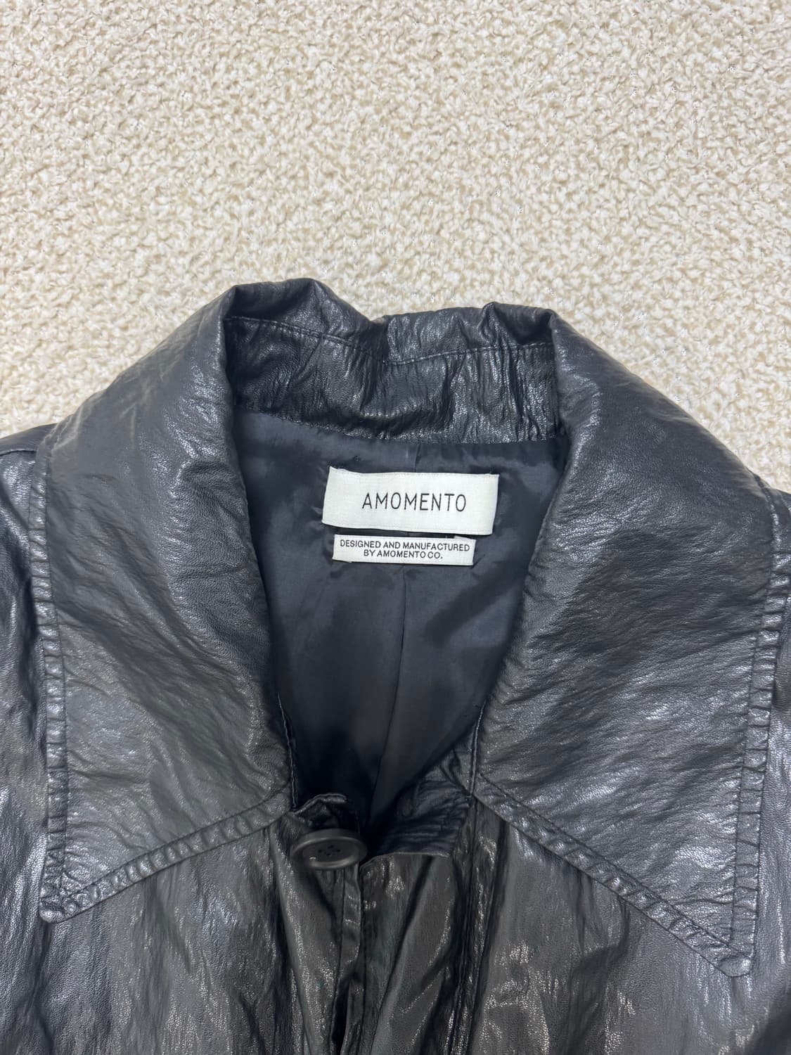 아모멘토 비건레더 하프코트 상품이미지5