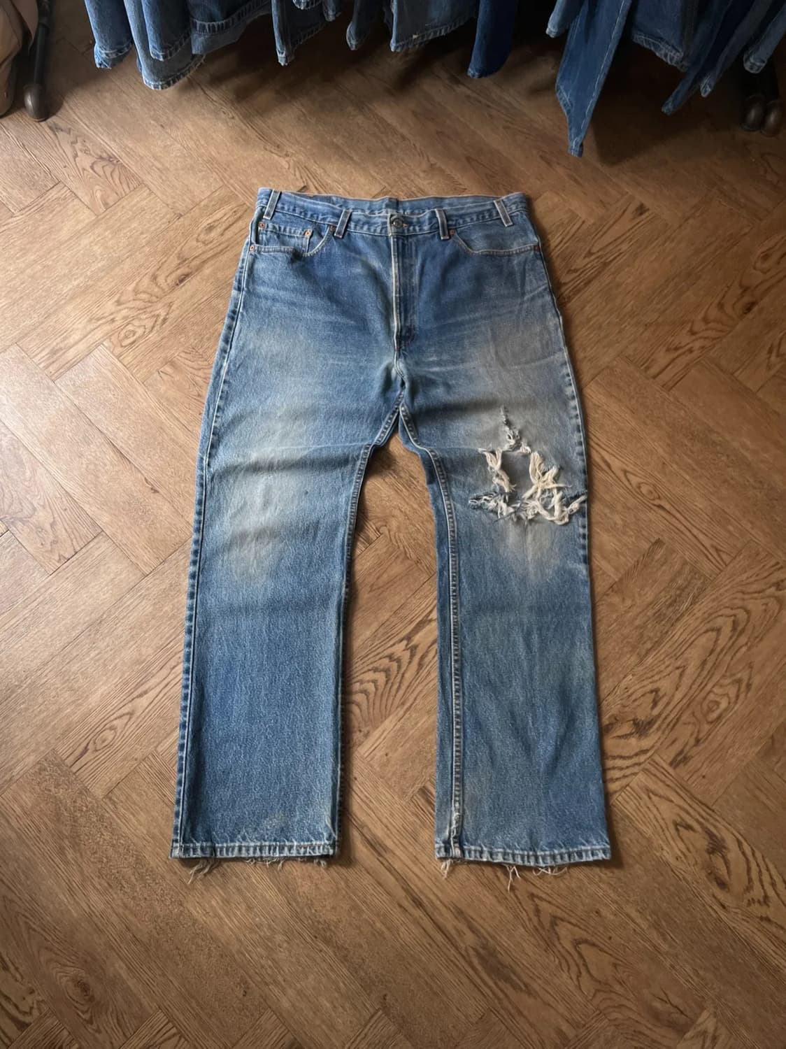 [40]00s 리바이스 517 Made in USA 디스트로이드 데님팬츠 상품이미지1