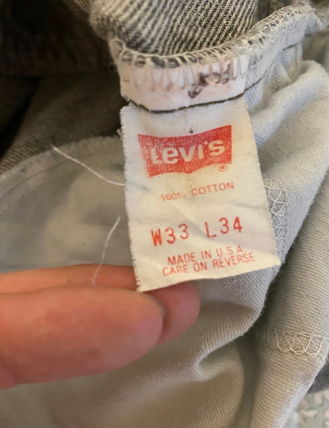 80s 리바이스 517 오렌지탭 흑청 33/34 usa 상품이미지4