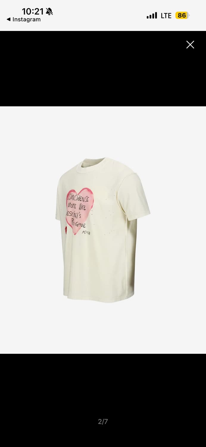 앤더슨벨 하트 티셔츠 상품이미지1