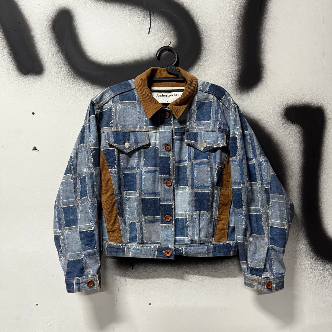 앤더슨벨 웨스턴 패치워크 크롭 데님 트러커 자켓 상품이미지1