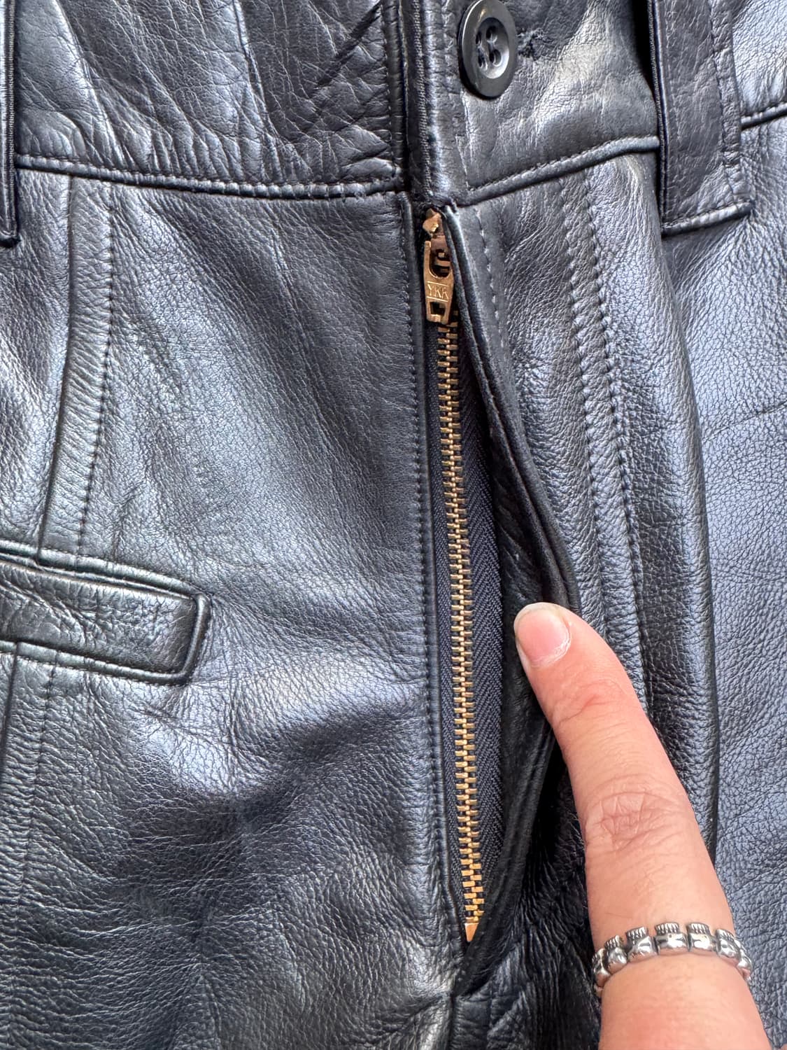 Domon 카우하이드 레더팬츠 상품이미지7