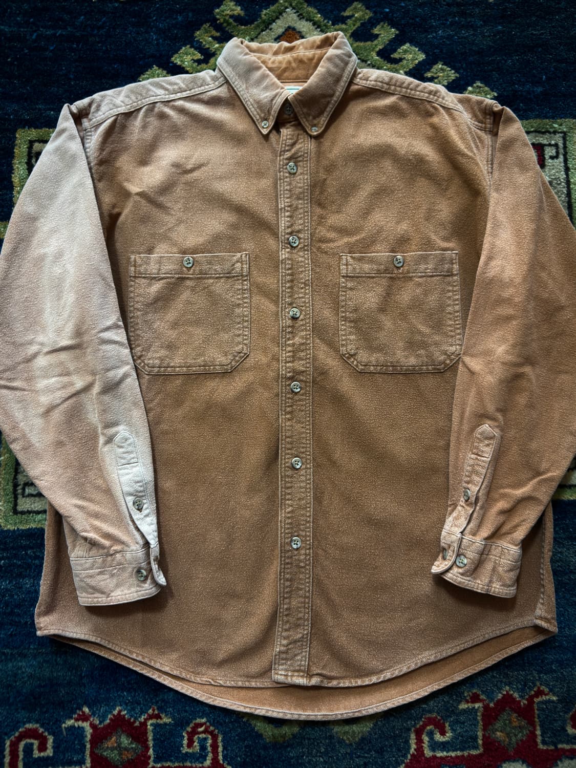 80s L.L.Bean USA Faded CHAMOIS Shirt 상품이미지3