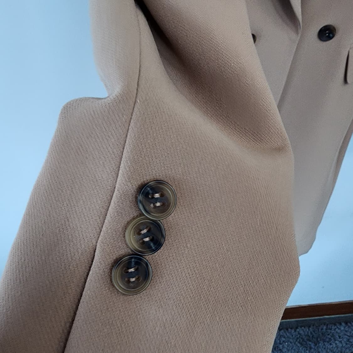 미니멈 더블 롱 코트 베이지 상품이미지4