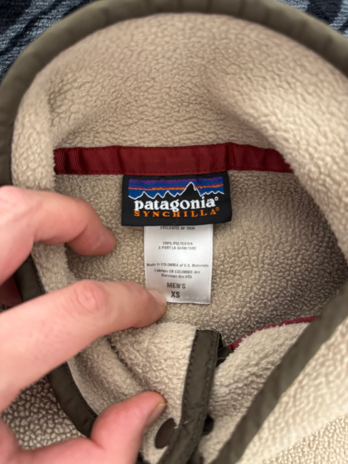 파타고니아 신칠라 스냅 티 풀 오버 베이지 앤 브라운 메이드 인 콜롬비아 상품이미지5