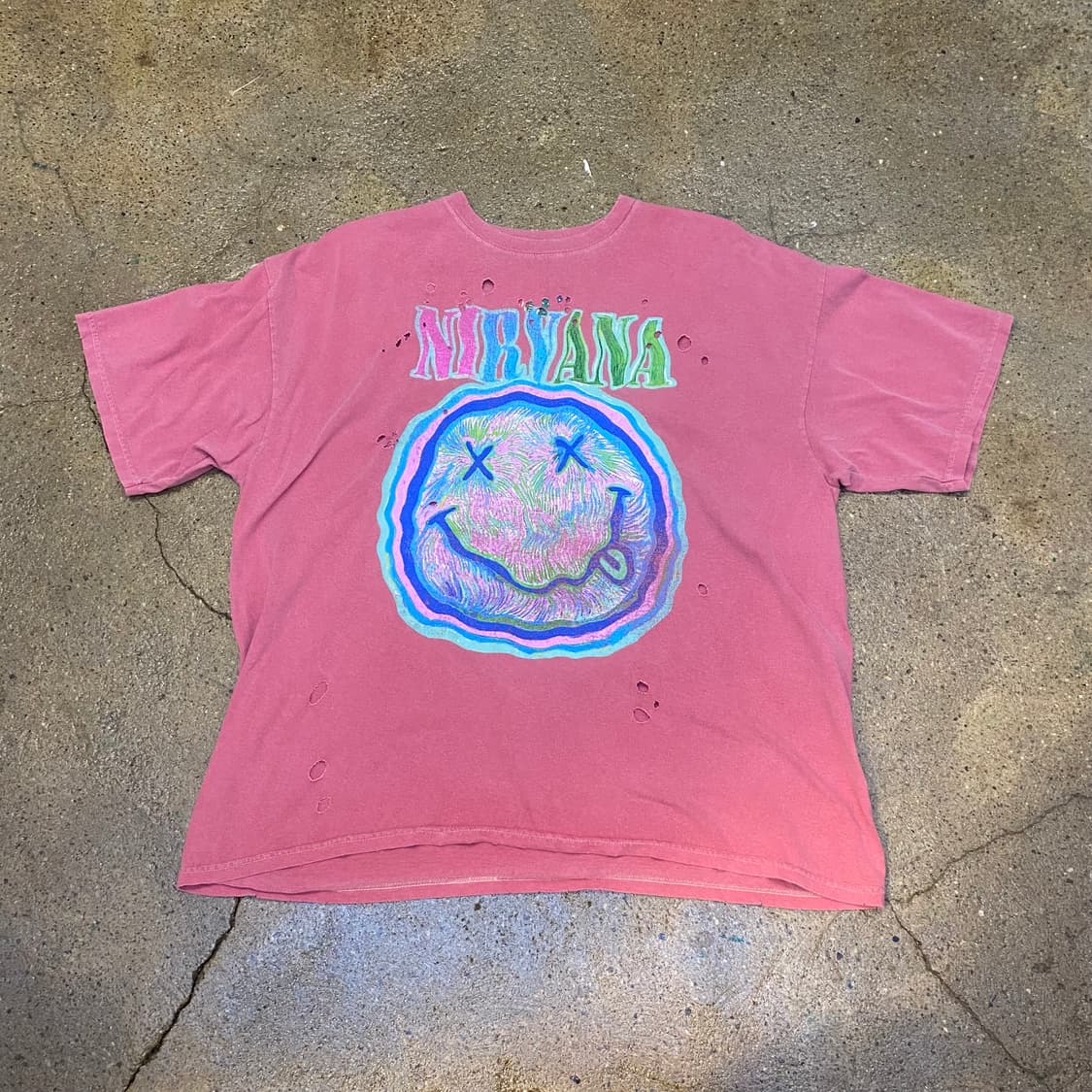 레어) 미국 빈티지 너바나 정식 굿즈 반팔티 상품이미지1