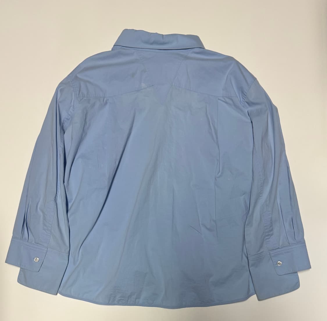 여성 한섬 시스템 오버핏 셔츠 블라우스 66 스카이블루 상품이미지2