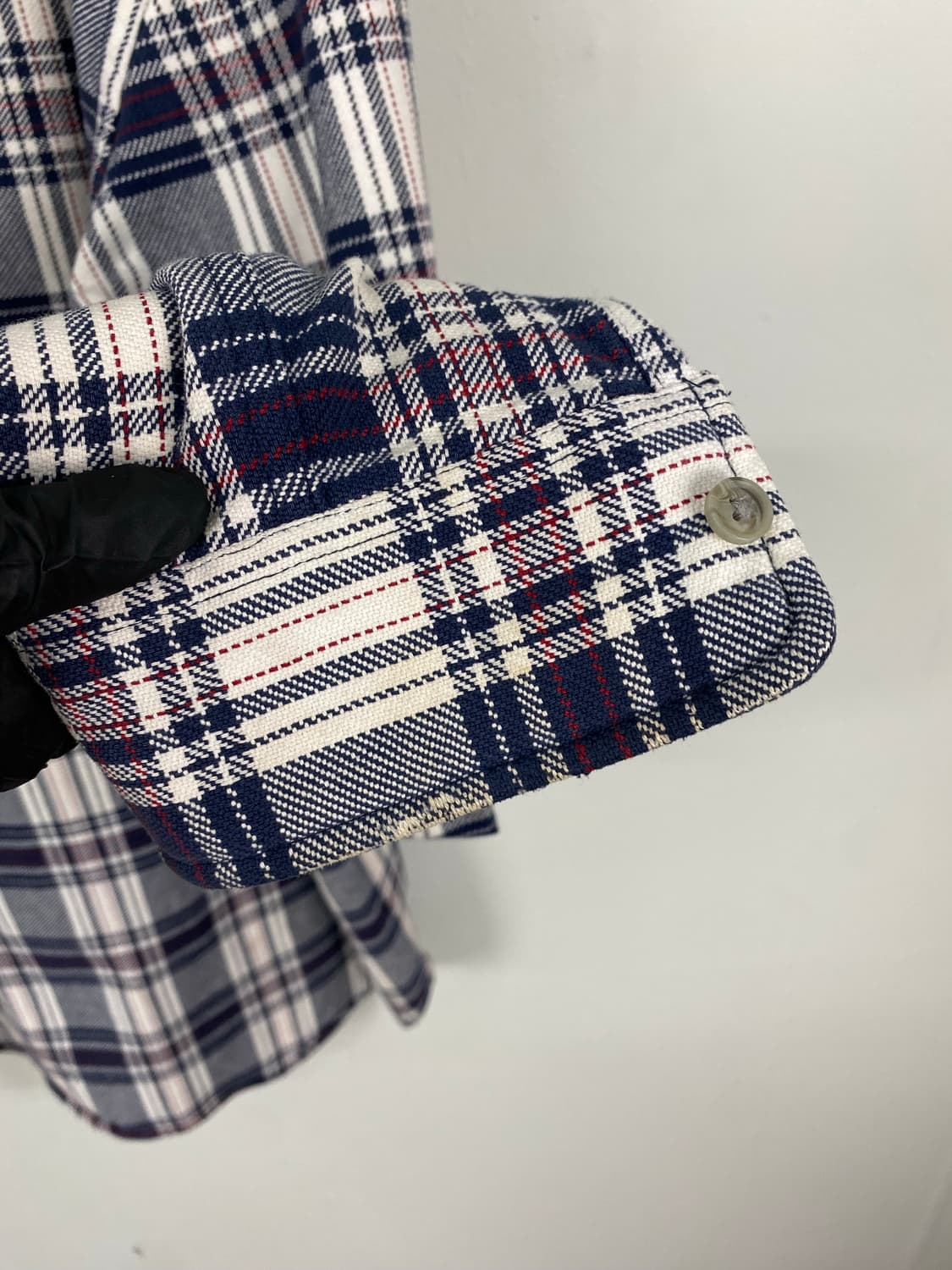 칼하트 WIP 오티스 체크 후드 셔츠 L 상품이미지8