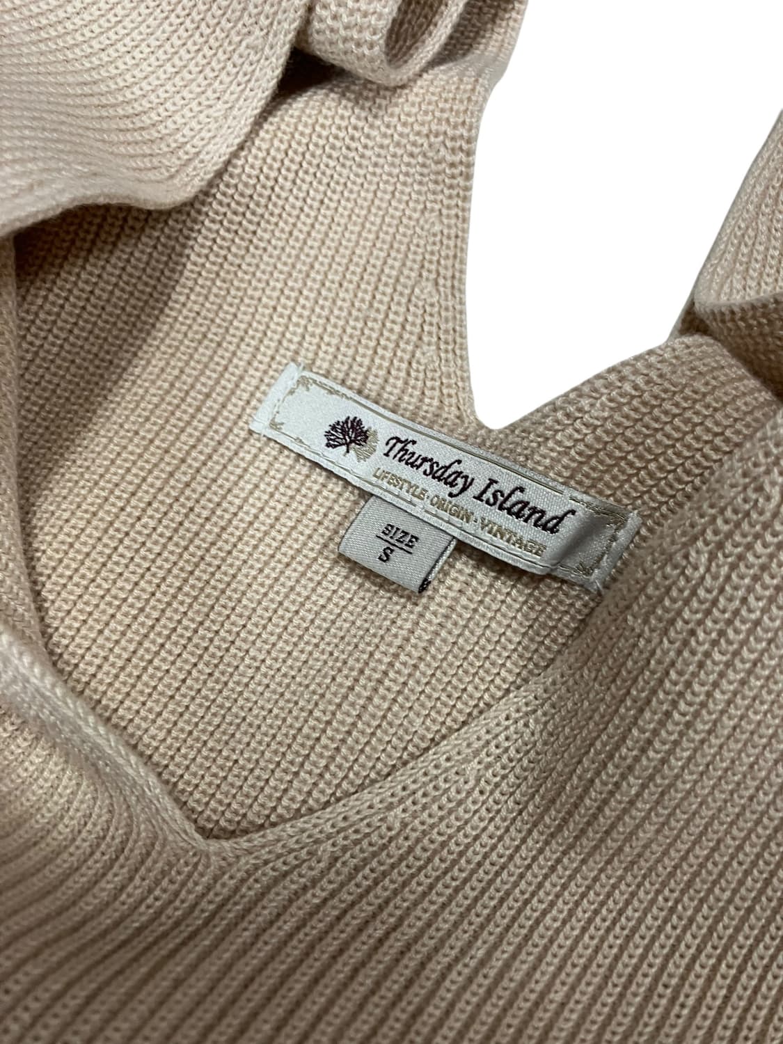 써스데이아일랜드 브이넥 롱 니트 원피스 S 상품이미지1