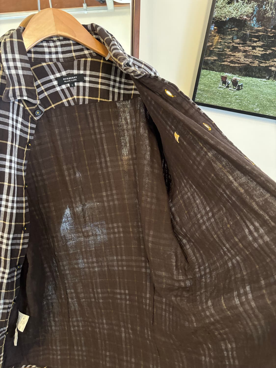 버버리 블랙라벨 체크 긴팔 셔츠 상품이미지5