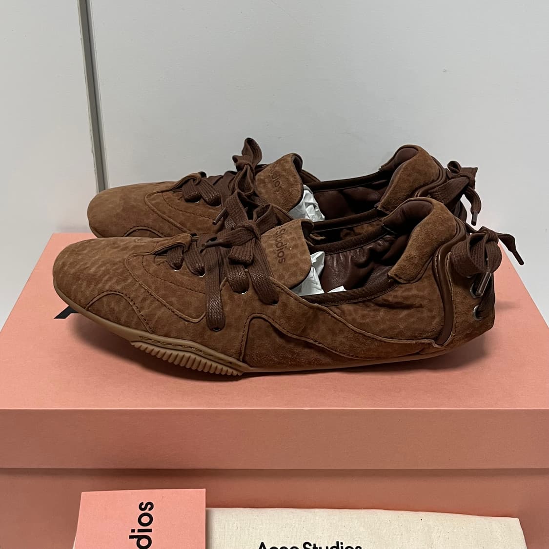 [38]아크네스튜디오 25fw레이스업 레더 슈즈/브라운 상품이미지4