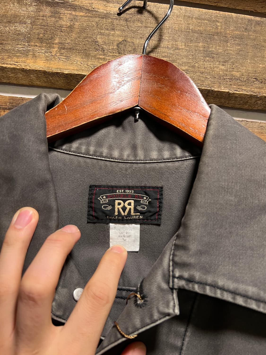 [M]더블알엘 재팬메이드 Lee 라이더스 복각 그레이 몰스킨 트러커 자켓 상품이미지2