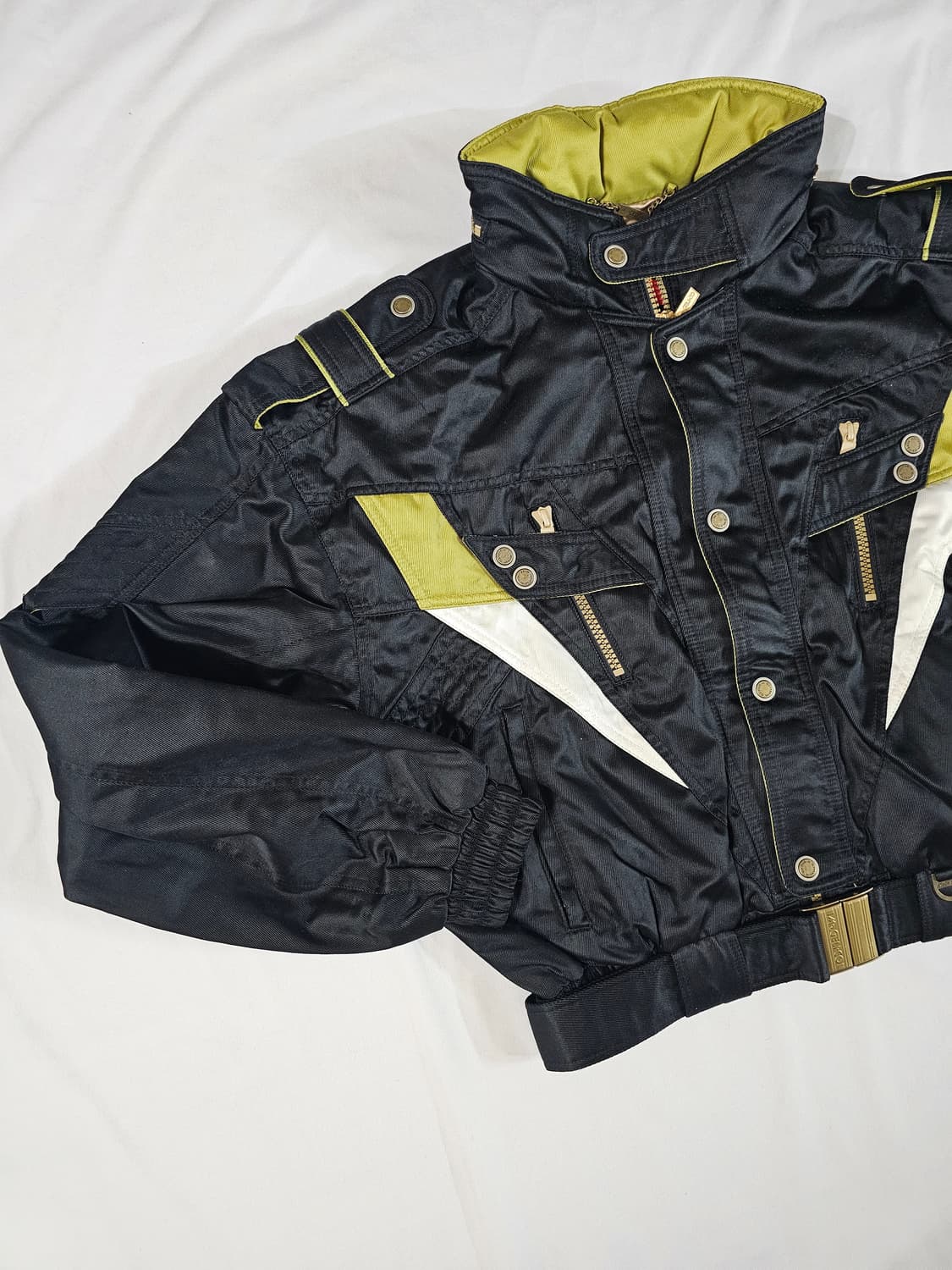 [XXL] Mr.Gelico 빈티지 레이싱 크롭 봄버 자켓 점퍼 상품이미지2