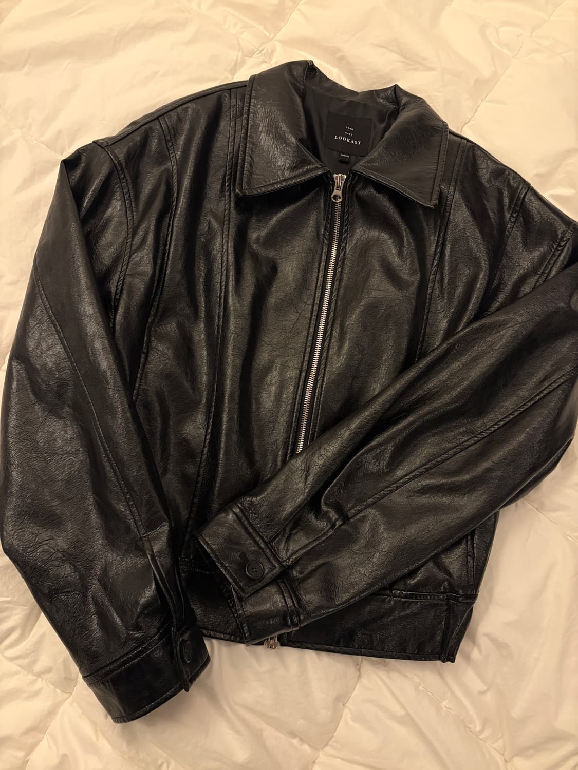 룩캐스트 레더 점퍼 상품이미지1