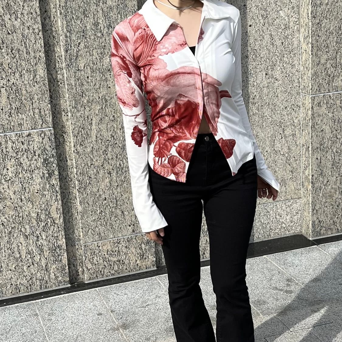 나체 하프톤 져지 셔츠 상품이미지4