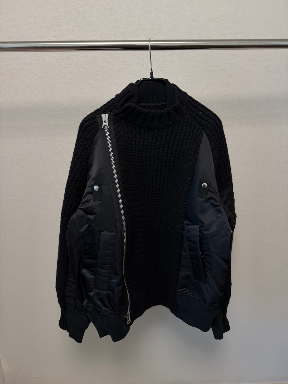Sacai 23aw knit mix bomber 상품이미지2