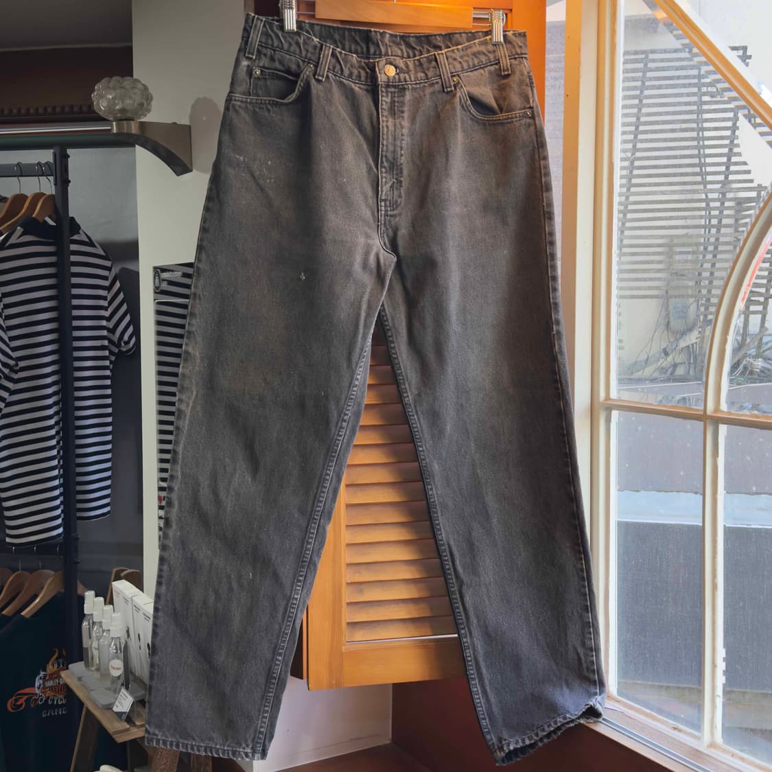 90s 리바이스 550 흑청 데님팬츠 W36 L32 상품이미지1