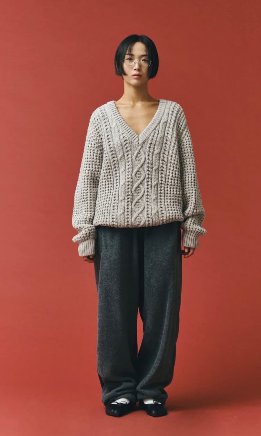 플리즈프로젝트 브이넥 니트 상품이미지1